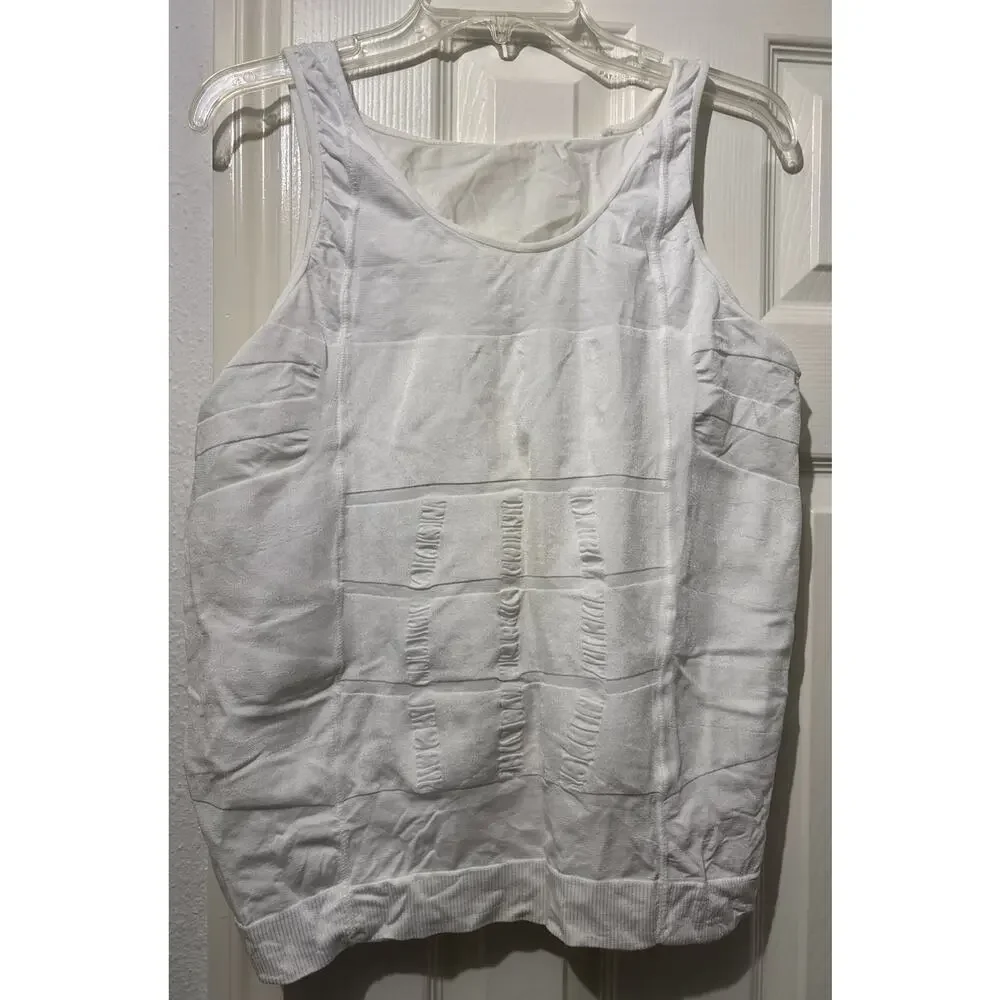 Insta Trim Men’s Body-Support Undershirt Size XXL Slimming Panels White